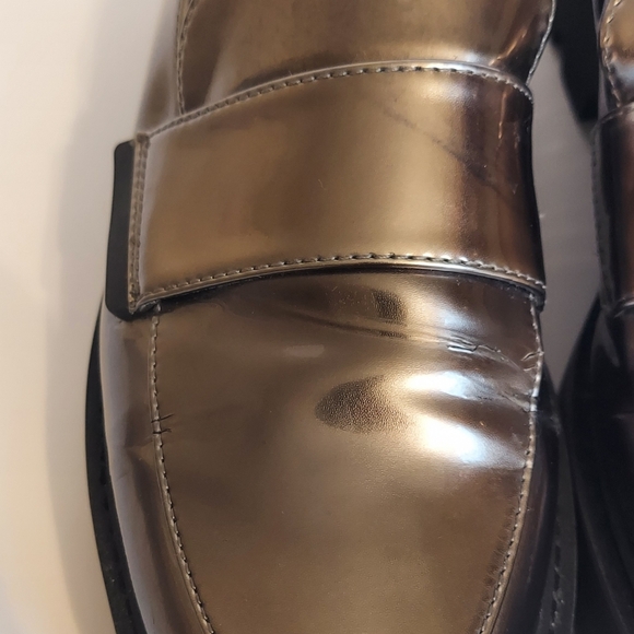 Franco Sarto Brindy Pewter Lug Sole Loafers - Picture 3 of 12